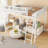 Full Size Loft Bed with Ladder, Metal Full Loft Bed with Storage Shelves, High Loft Bed-372287493