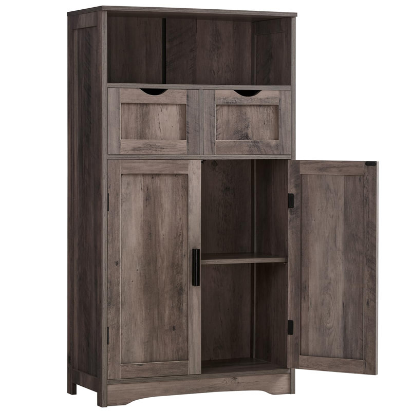 Rangement de salle de bain Nkechi, Gris foncé