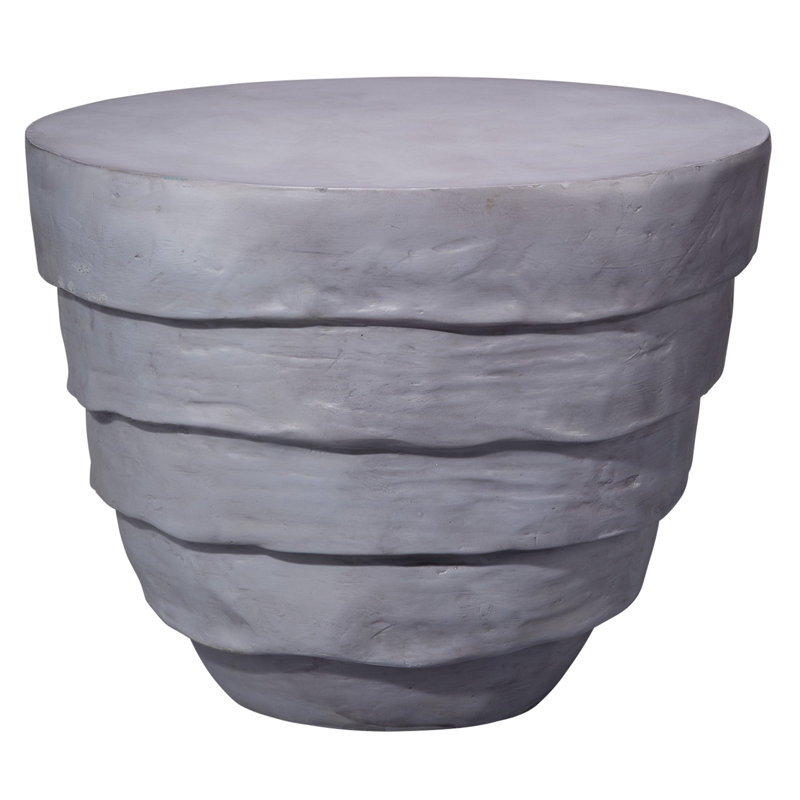Table de bout Concentric, Gris acier