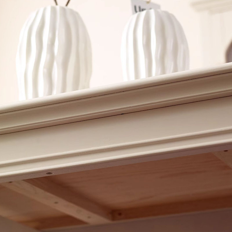 White Rectangular Solid Dining Table For Dining Room/Kitchen