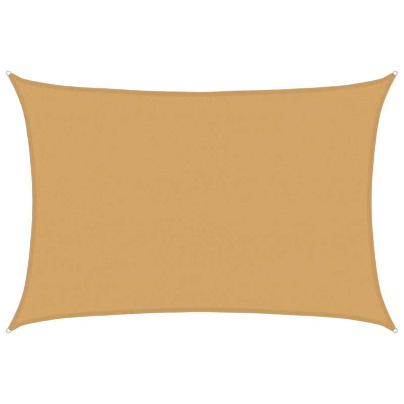 4m x 5m Rectangle Shade Sail, Yellow