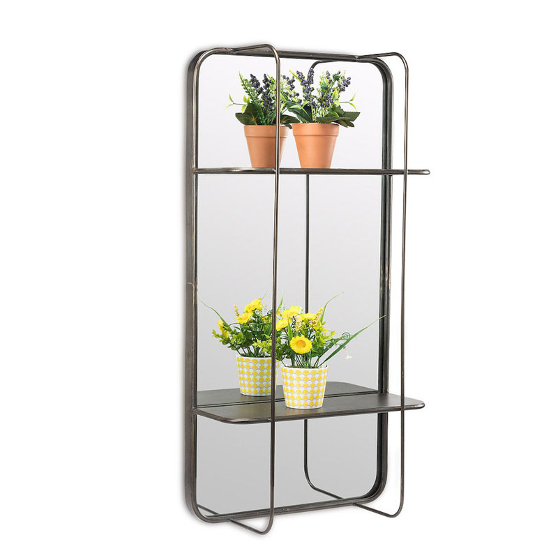 Miroir d'appoint avec tablettes