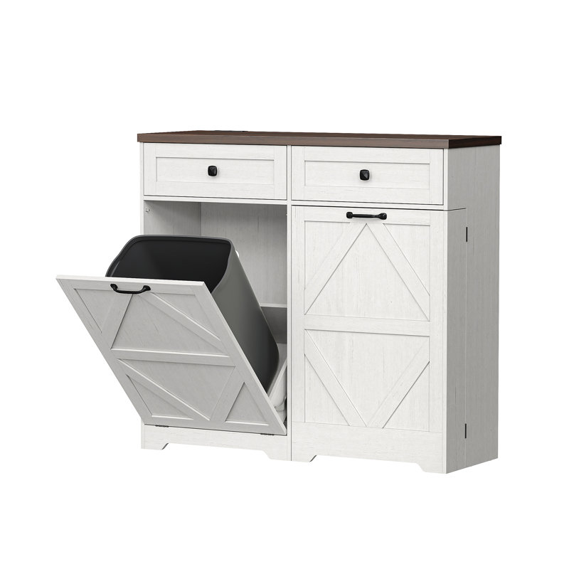 13 Gallon Tilt-Out Trash Bin Cabinet