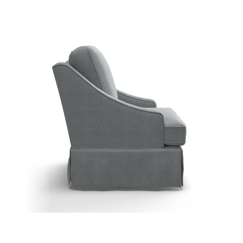 Fauteuil tournant Allerton, Tissu performance gris colombe