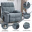 Fauteuil inclinable et chauffant à deux moteurs avec position infinie et jusqu'à 350 LBS