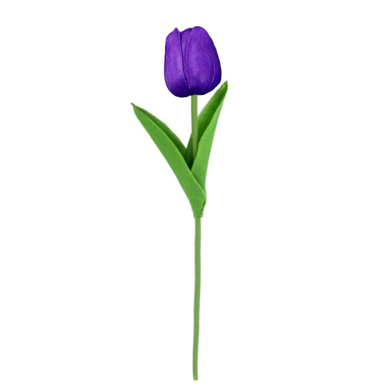 Faux fleurs artificielles pour la décoration de mini-tulipes kbndieu, Purple