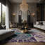 Tapis gris soyeux et moelleux-100890334
