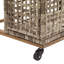 Broughton Water Resistant Metal Towel Valet with Wheels in Distressed Gray/Brown