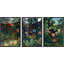 «Tropical Palm Wild Animals Live in Green Tropical Jungle Rain Forest», art mural sur toile 3 pièces-91875180-91875179