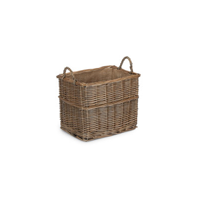 Wicker Lined Log Storage Basket