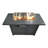 42''L Outdoor Fire Pit Table - Gray Color, 8-Hour Burn, With Cover Fireplace Heat Steel, 20.44 In Depth, Lid