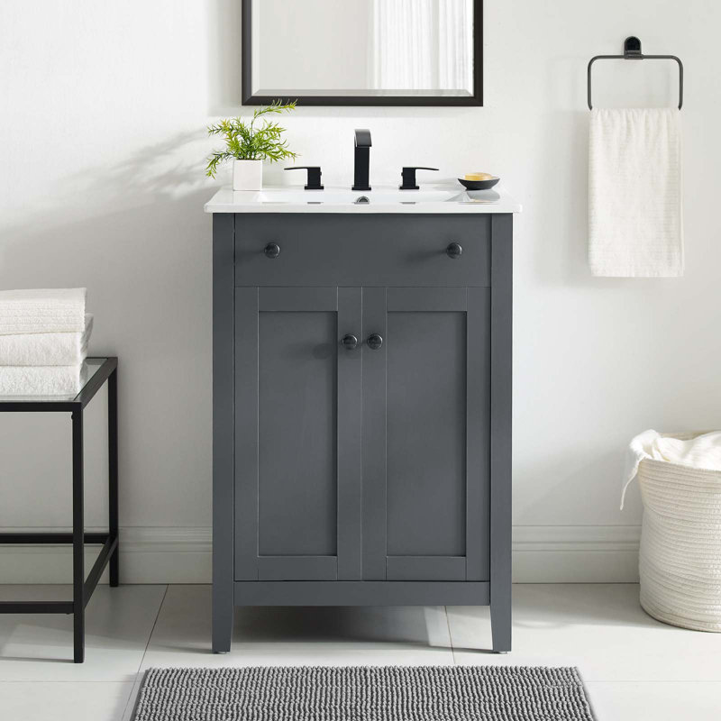 Modway Nantucket 24" Bathroom Vanity, Gray