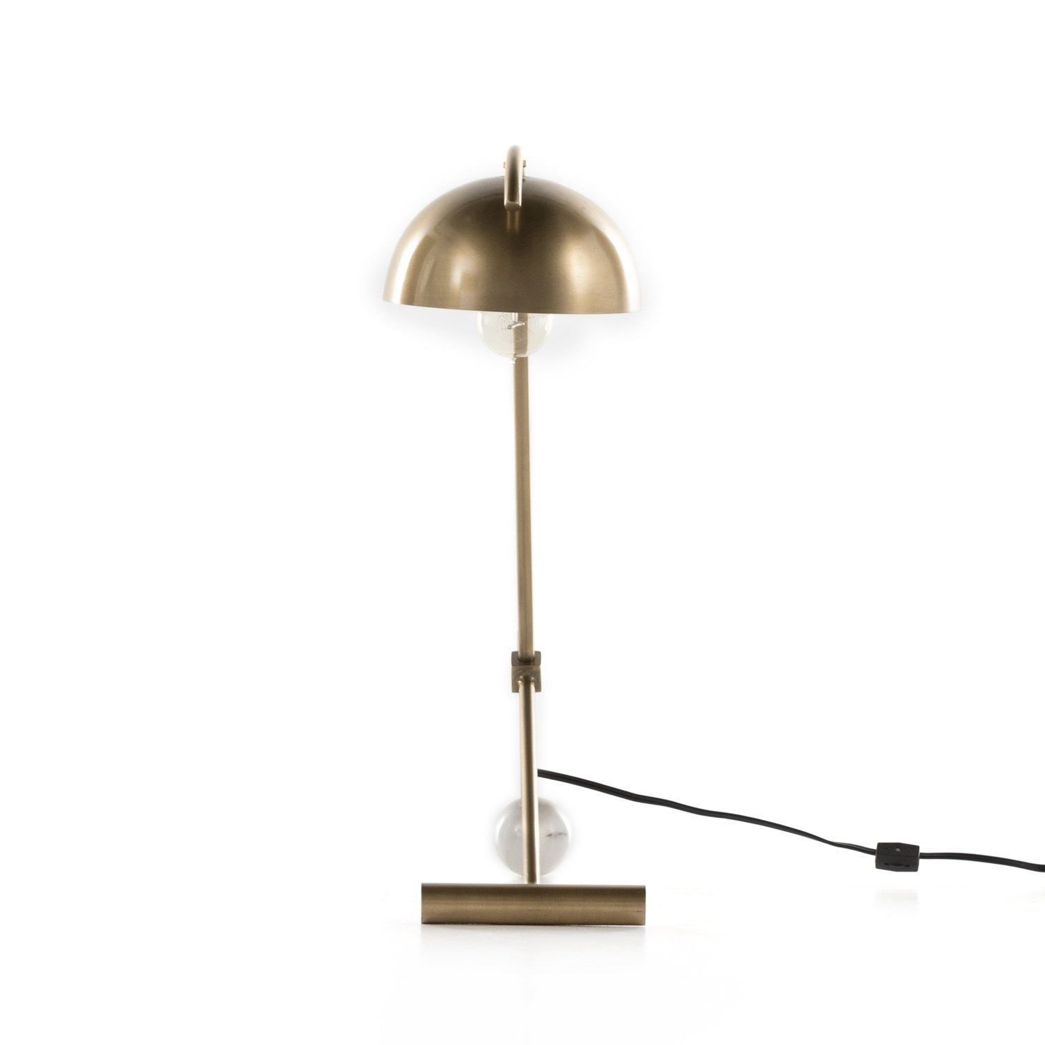 Delano Desk Lamp, Charcoal/White Marble, Gold, Yes