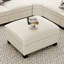 Spacious 10-Piece U-Shaped Corduroy Nailhead-Trimmed Sectional Sofa, Cloud Couch With Ottoman-1379351048