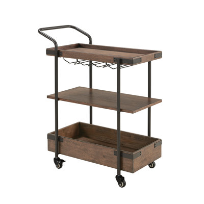 Solid Wood Bar Cart