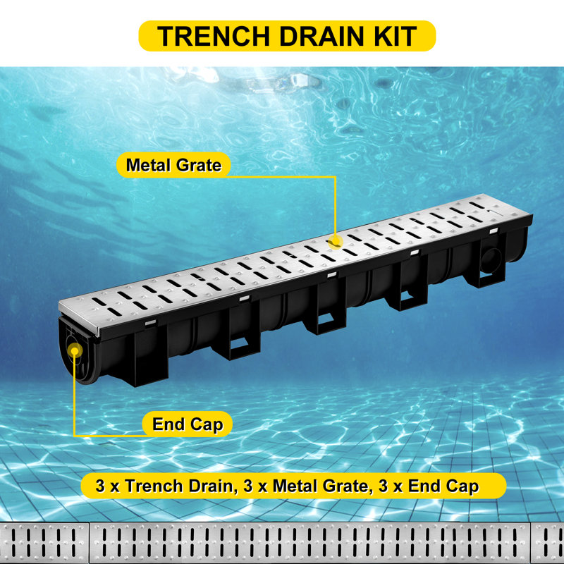 Trench Linear Grid Bathroom Sink Drain