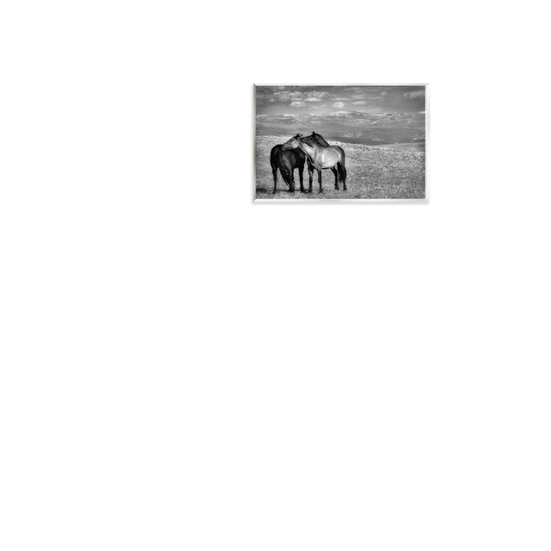 Plaque murale Focused Horse Duo, design par Wendy Caro, H 10 po x l 15 po