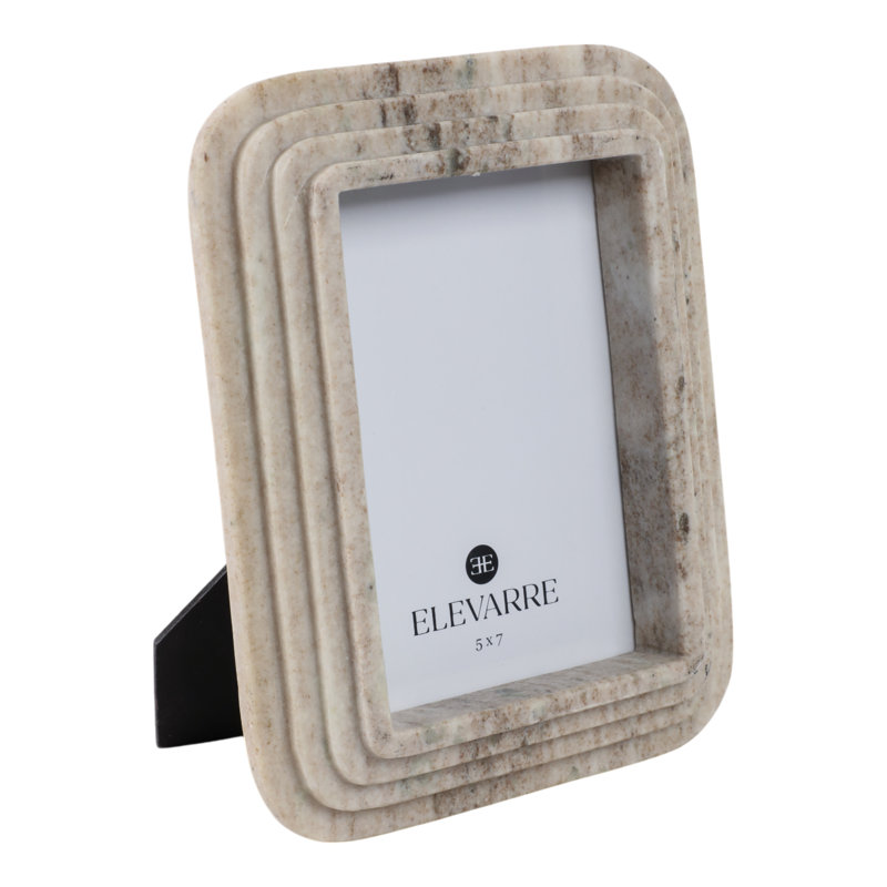 Sagebrook Home 5X7 Duval Marble Photo Frame, 5" x 7"