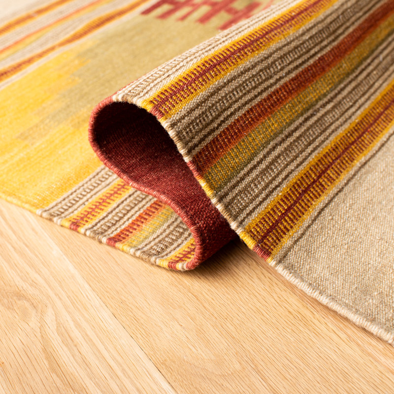 Bennett Hand Woven Wool Southwestern Rug, Rectangle 3' x 5'