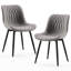 Chaise d'appoint moderne en similicuir avec pieds en métal-1561762356