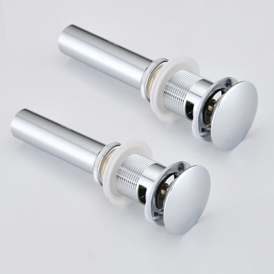 Bonde escamotable de salle de bain avec lavabo vasque en acier inoxydable (ensemble de 2)