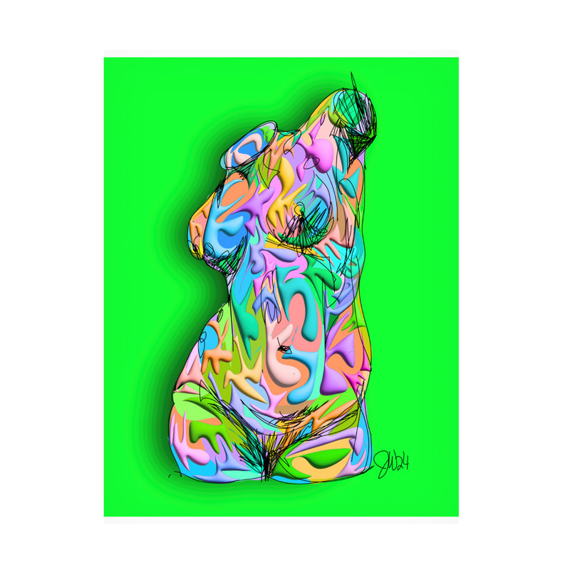 Art sur toile, Takun Williams, H 14 po x l 19 po