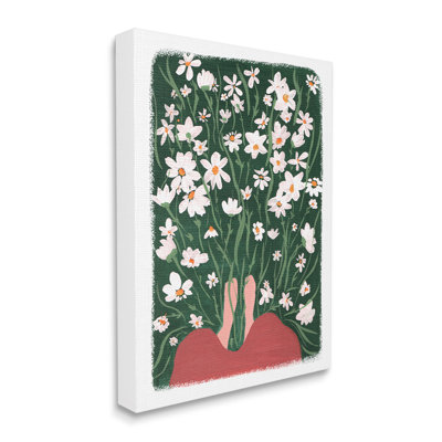 «Debout dans une prairie fleurie en fleurs» par Birgit Maria Kiennast - Peinture sur toile