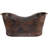 72" Hammered Copper Double Slipper Bathtub With Rings