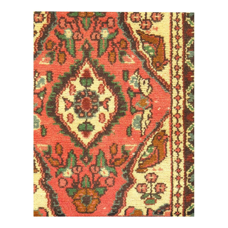 Tapis unique saumon / beige 2 pi x 2 pi 4 po Sherina