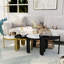 Table basse de luxe 4 en 1 dorée, ensemble de 4 tables gigognes rondes 4 pièces, table basse dorée pour salon, appartement, bureau, petit espace-681936575