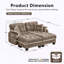 Canapé avec causeuse avec 4 coussins, repose-pieds mobile, siège profond facile à assembler pour le bureau du salon, appartement-178703458-178703461