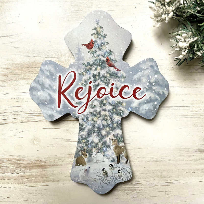 Croix en bois Réjouissez-vous