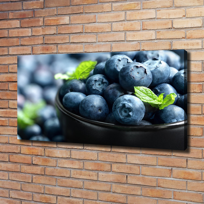 Blueberries 1 Piece Wrapped Canvas Wall Art