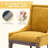Thickened Fabric Upholstered Wooden Nailhead Dining Chairs (Set of 6)-1734958323