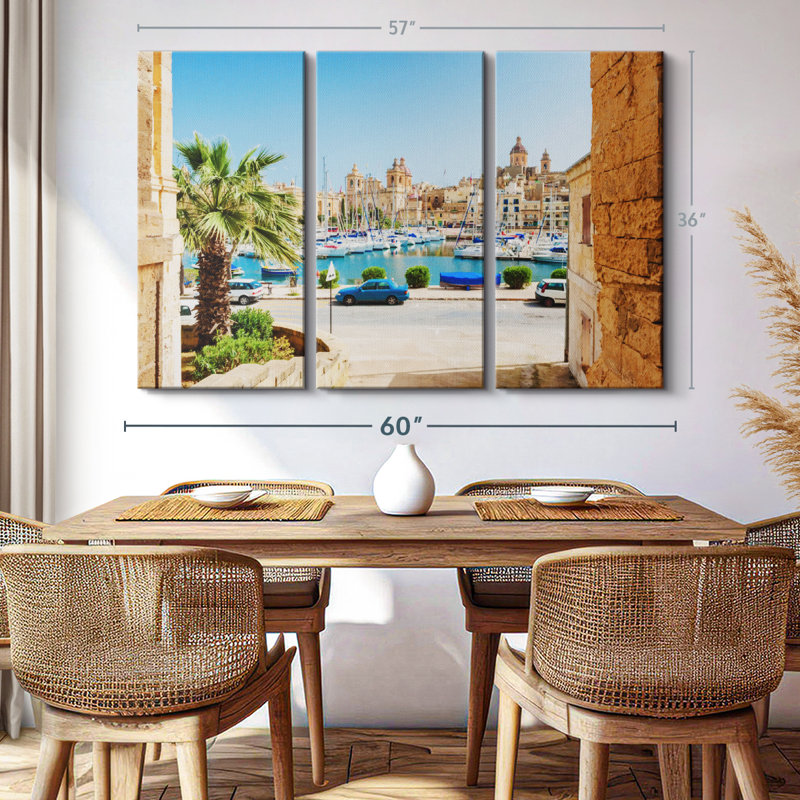 «Street To Senglea Marina» sur toile, H 36 po x l 57 po
