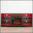 Electric Fireplace TV Stand with Glass Shelves, LED Lights, and USB Charging, Modern Wood Design for TVs up to 62 Inches