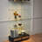 Quick - Assembly Antique Cabinet, 2 Door 4 Shelf Glass Display, Black And Natural, 13 Colour Led Lighting, , Small Space , Bedroom Tempered Bookshelf With Storage, Flexible Mobility, Multifunctional-1305978611