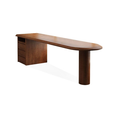 Walnut Half-circle Solid Wood Writing desk