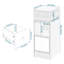 Bedside Table, Nightstand With 2 Open Compartments And 1 Drawer, Night Table, Space Saving Cabinet For Bedroom, Living Room, Chipboard, 25X30X66Cm-1454749018