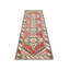 One-of-a-Kind Hand-Knotted 1960s 3' x 9'9" Runner Wool Area Rug in Red/Beige/Gray