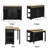 47-Inch Kitchen Island With Extendable Dining Table With Interior Storage Shelves, Electrical Outlet Black