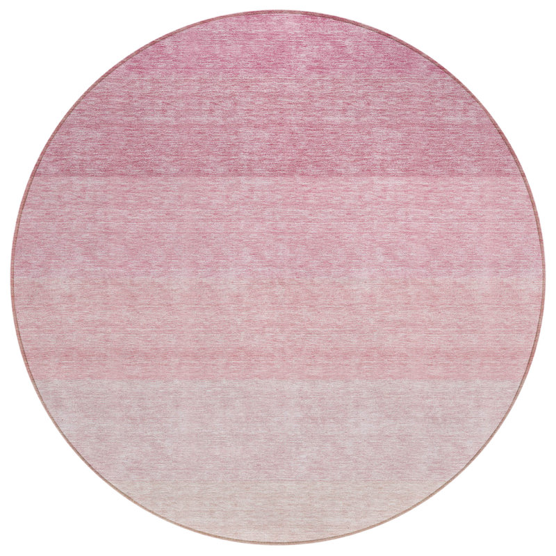  Machine Washable Indoor/Outdoor Kitchen Mat, Round 8'
