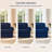 4 Piece Stretch Jacquard Couch Cover, Sofa Slipcover for 3 Cushion Couch, Machine Washable Furniture Protector(Sofa, Navy)-1400389073