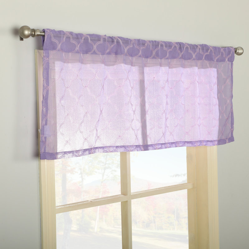 Geometric Tailored Window Valance, Bougainvillea
