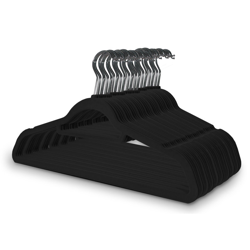 Non-Slip Standard Hanger for Dress/Shirt/Sweater, Black