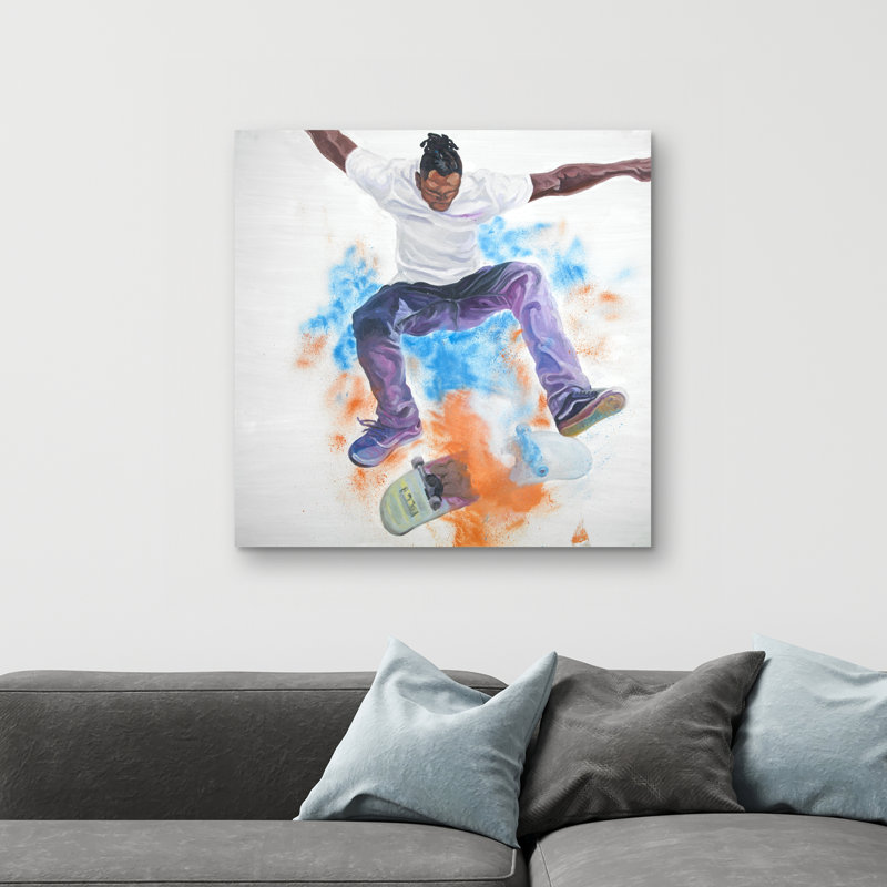 Skater - 32"x32" art on canvas