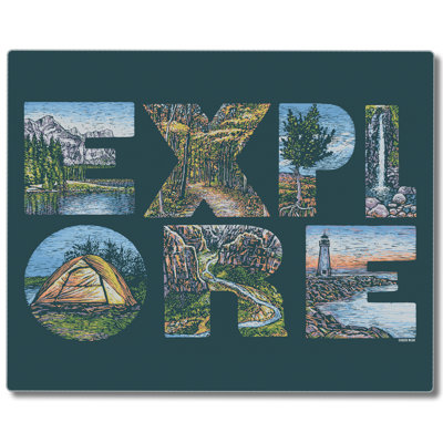 Explore 3mm Tempered Glass Cutting Board 15" x 12"