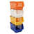 Orange; blanc; beige; bleu