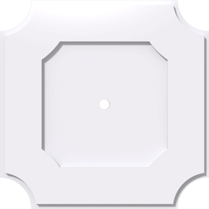Médaillon de plafond contemporain en PVC de qualité architecturale Locke, H 1 po x l 40 po x P 40 po