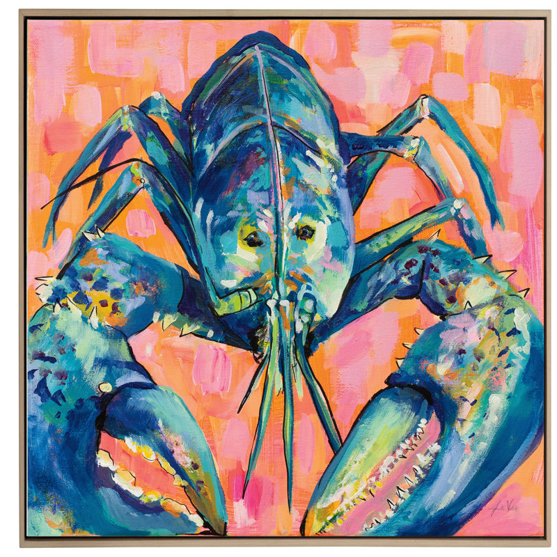 Lilly Lobster 1, No Frame, 20" H x 20" W, Frameless Print